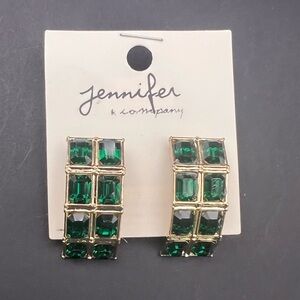 5/$25 Green statement earrings